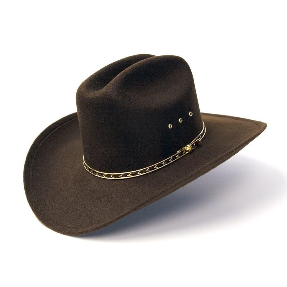 7967 Felt Finish Cowboy Hat - Cattleman Style with Gold Hat Band | Cowboy &
